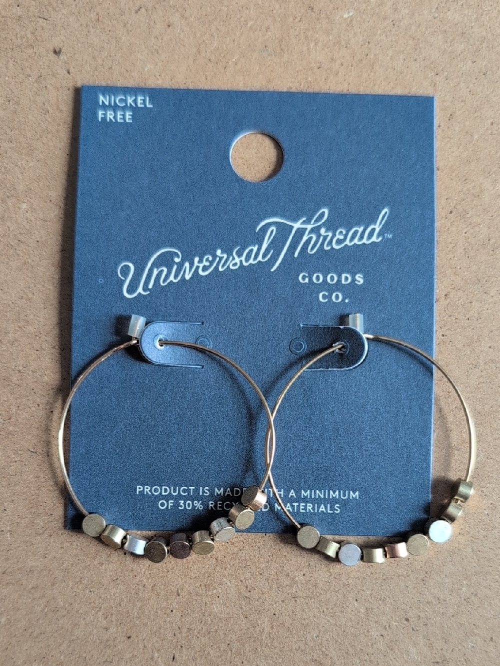 Universal Thread Mixed Metal Hoop Earrings in Gold, Silver, Bronze